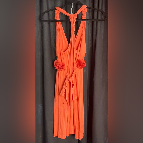 Love Culture Tangerine Color Sum Dress M - Picture 2 of 3